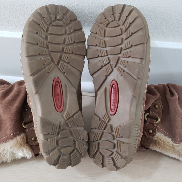 Naturalizer Brown Suede Leather Upper Faux Fur Shearling Lined Winter Boots Sz 7 - Picture 7 of 11